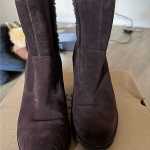 UGG Dark Brown Suede Winter Boots